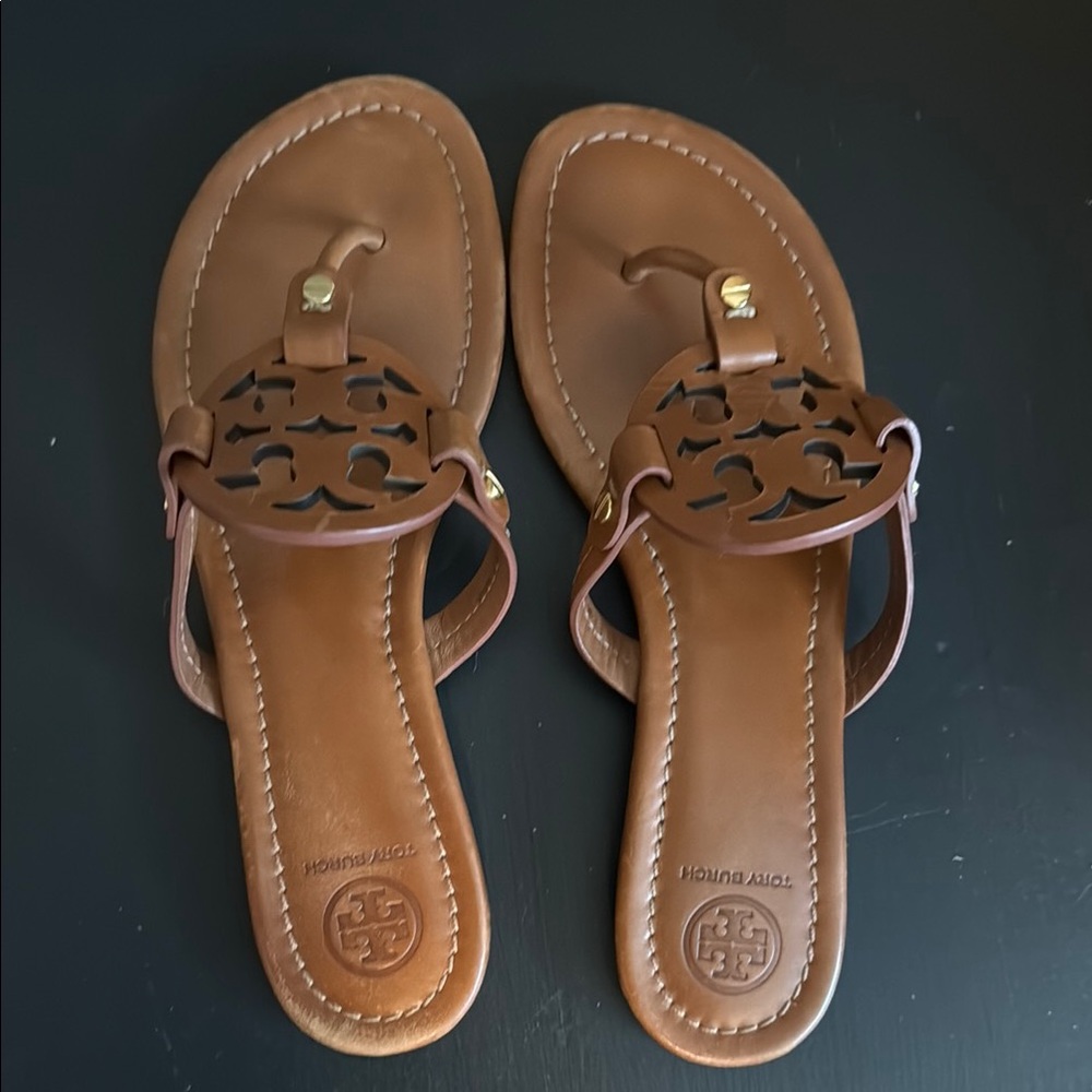 Tory Burch Tan Leather Sandals
